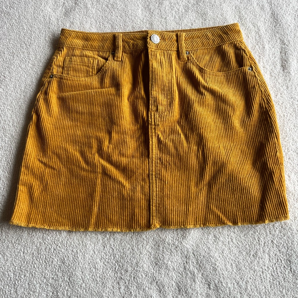 Orange corduroy Forever 21 skirt